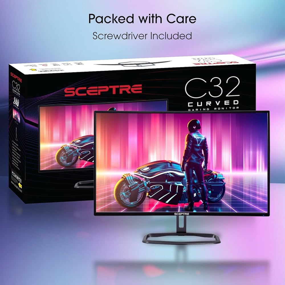 SCEPTRE カーブゲーミング32インチモニター Amazon.co.jp: Sceptre カーブ ゲーミング 32インチ 1080p LED